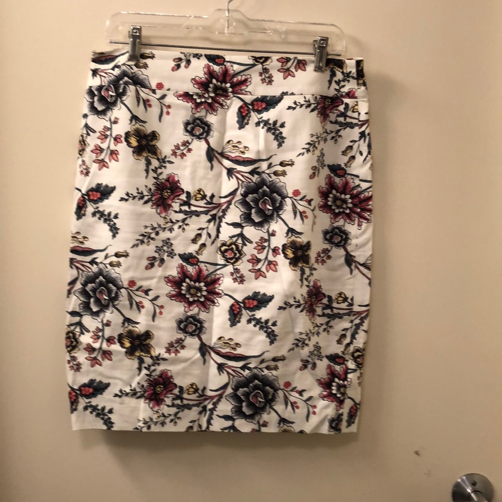 Loft Floral Pencil Skirt